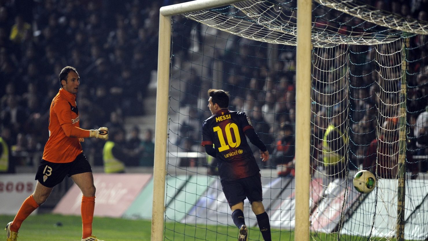 Leo Messi took his tally to 88 for 2012 after netting twice in Barcelona's Copa del Rey victory at Cordoba.