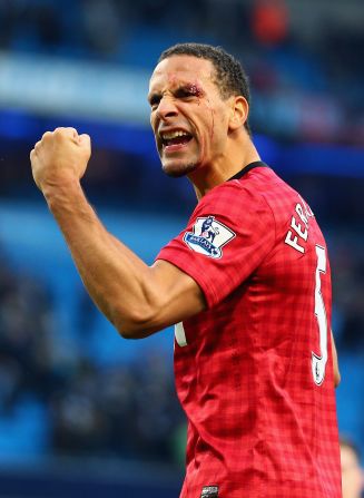 This image of a bloodied and defiant Rio Ferdinand has been at the forefront of a perceived return of hooliganism in English football, following crowd trouble at the Manchester derby. 