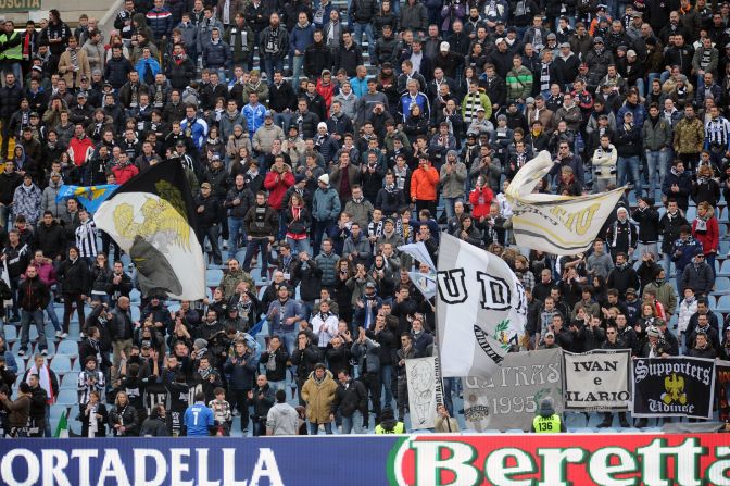 Udinese, one of Italy's leading club's last season, has an average home attendance of around 18,000 -- but attracts far fewer fans to its away games.