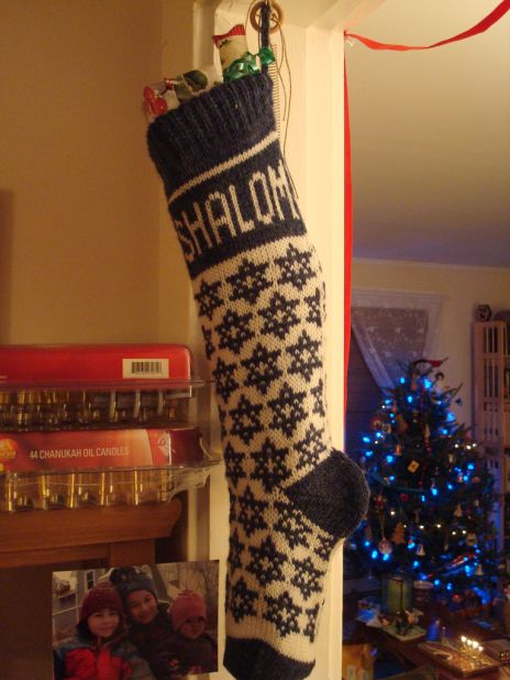 One of Erickson's favorite Chrismukkah decorations is a Shalom stocking adorned with jingle bells. "We try to have a good sense of humor about the whole blending thing," she said.