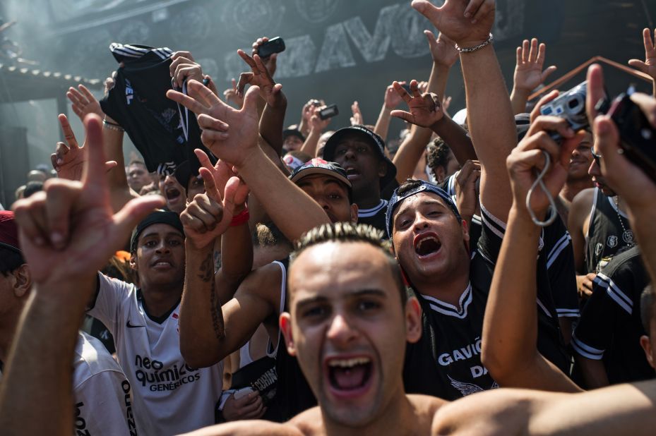 Back in Sao Paulo, fans of the Brazilian club were determined to join in the celebrations after the Copa Libertadores winners reached the Club World Cup final with a 1-0 semifinal win over Al-Ahly.