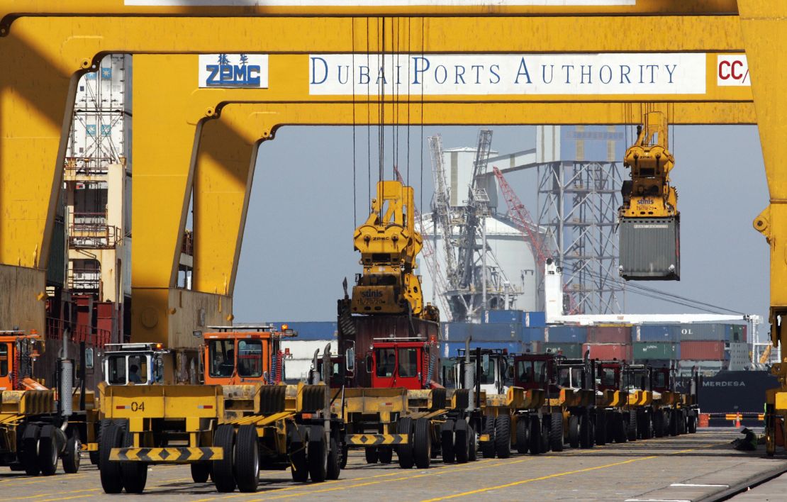 Cranes at Jebel Ali port in Dubai