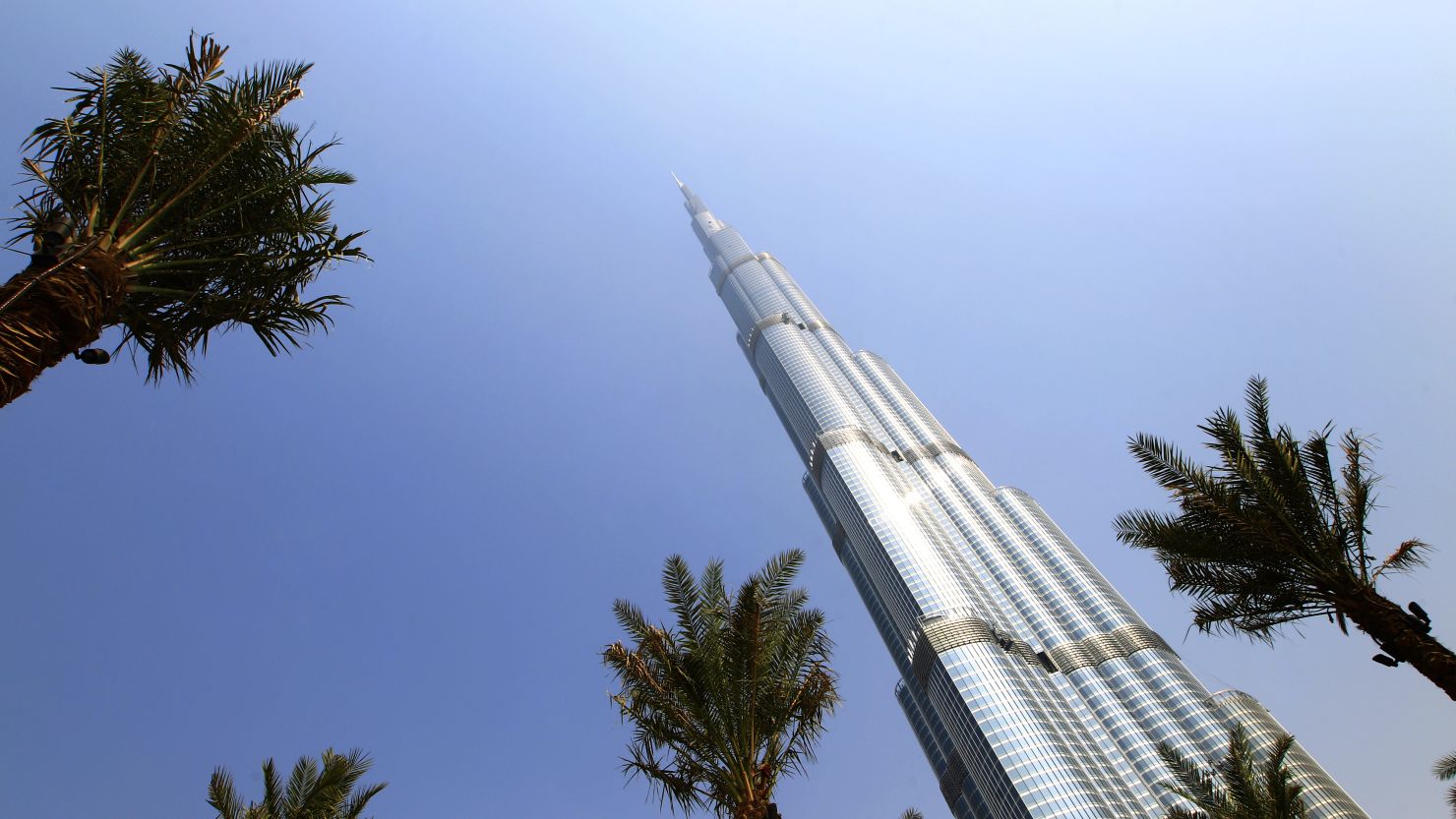 The world's tallest building, the Burj Khalifa, in Dubai.