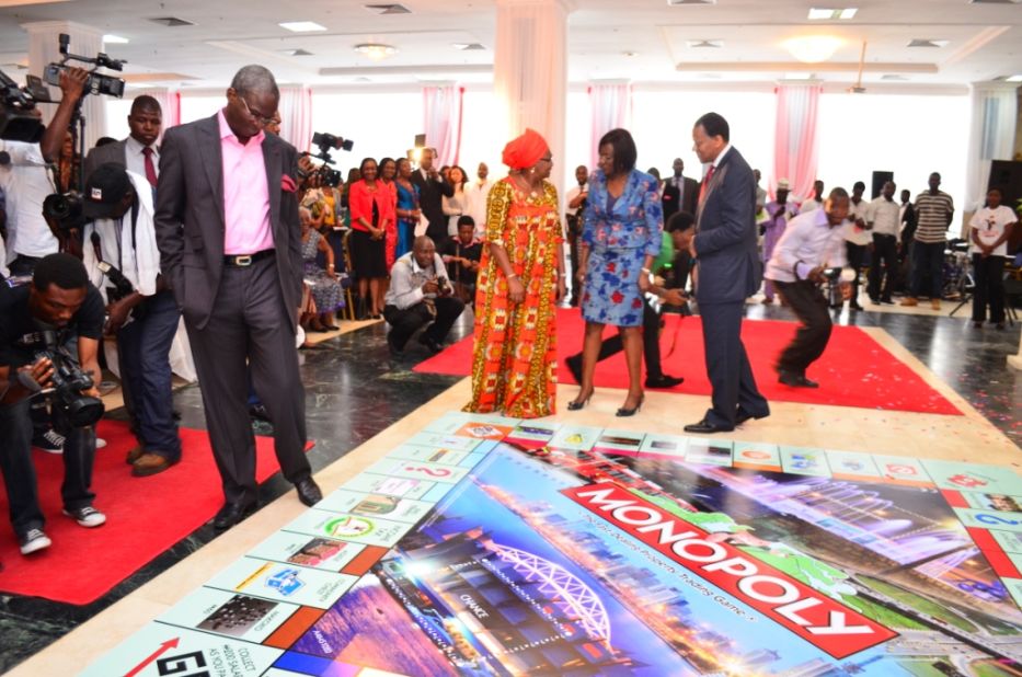 A giant version of the City of Lagos edition of Monopoly was unveiled earlier this week in the Nigerian city.