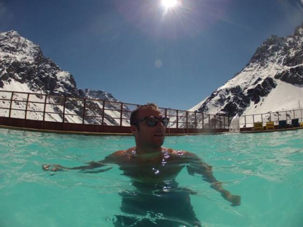 Svindal finds time to relax away from the rigors of training and competition. 