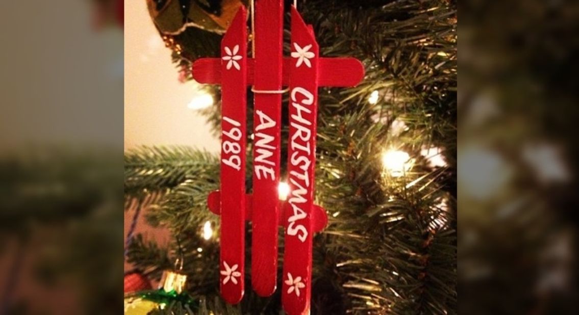 "My grandfather took our Popsicle sticks each summer and made the grandchildren sled ornaments each Christmas." -- Anne Kletzker (@annek312), Chicago, Illinois
