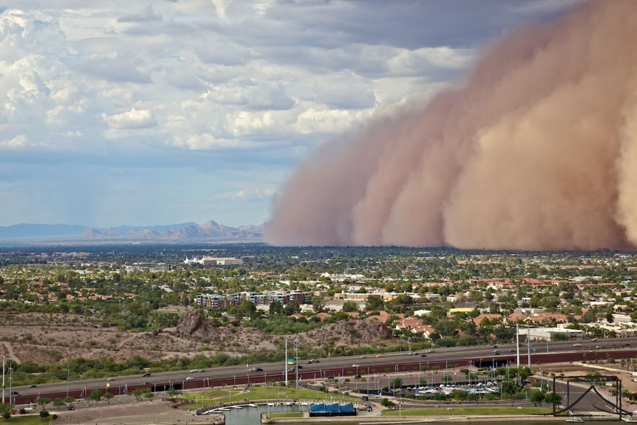 A massive haboob, or dust storm, overtook <a href="http://ireport.cnn.com/docs/DOC-818051">Phoenix, Arizona</a> in July, and Andrew Pielage knew he had to get it on camera. Racing up a mountain that was nearby, he skipped the official trail to get a better view and was able to capture it from a very unique angle. "I had made it just in time. You really get a good and scary sense of the size and magnitude of these types of storms. It will be a photograph I will never forget."