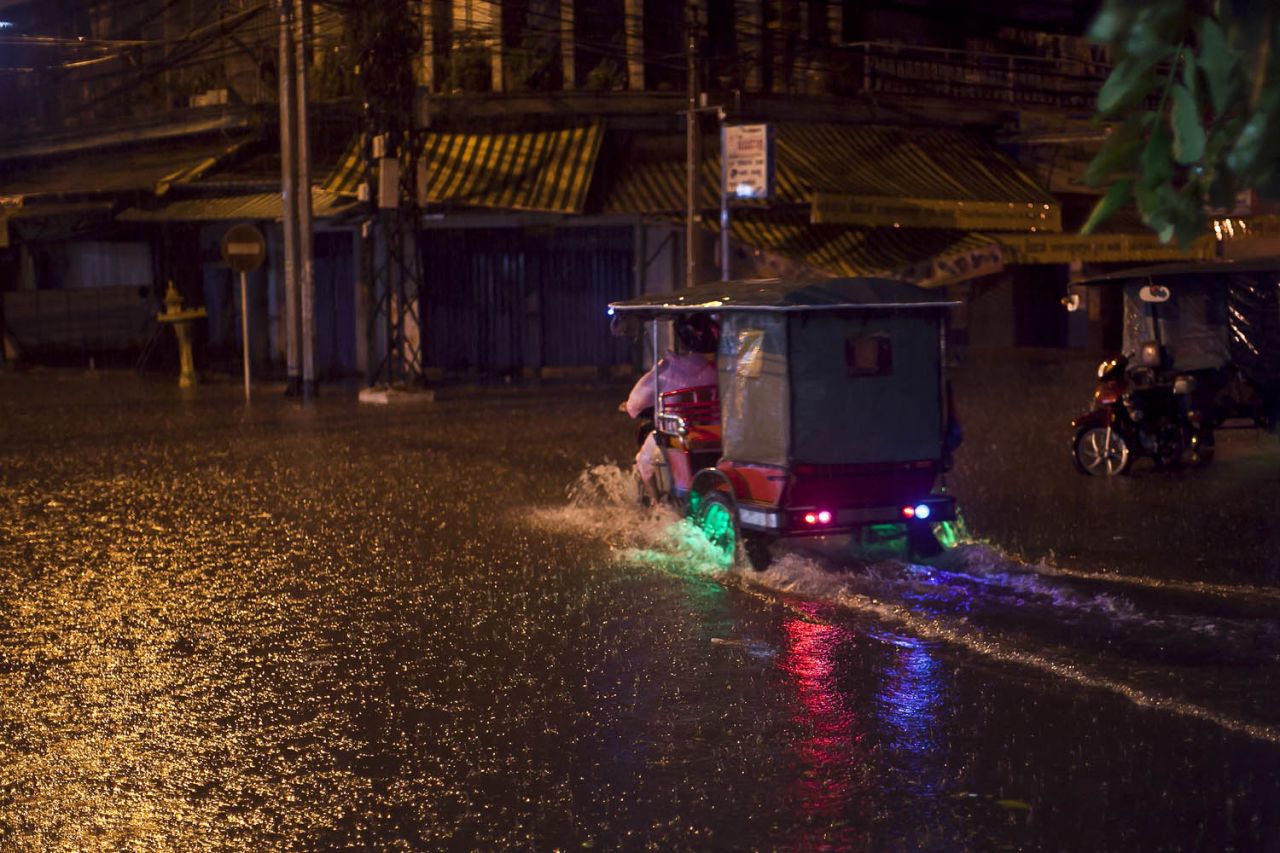 <a href="http://ireport.cnn.com/docs/DOC-856596">Phnom Penh, Cambodia</a> was hit with a torrential downpour of rain in October, causing flash flooding. Jim Heston was in awe of the fact that his camera was able to capture falling rain as well as it did.