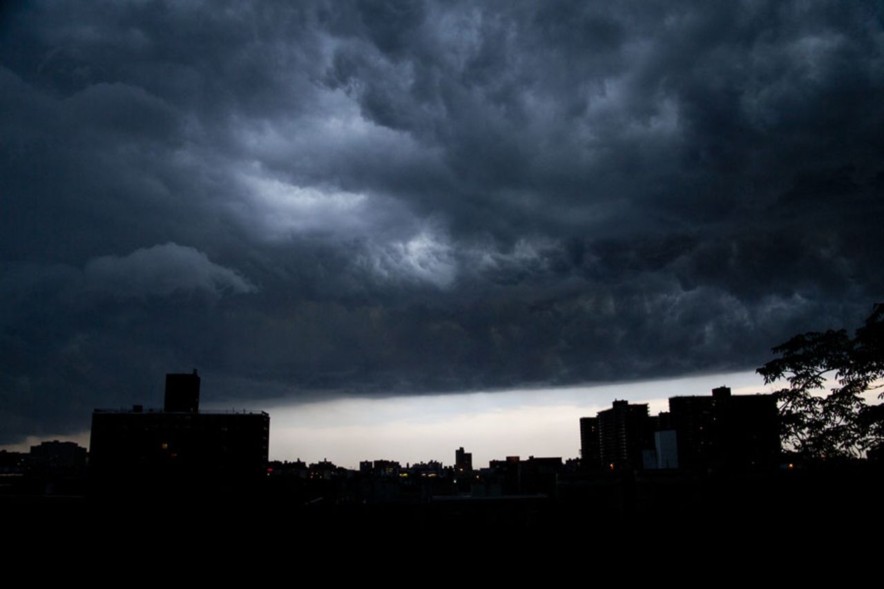 Skies darkened over <a href="http://ireport.cnn.com/docs/DOC-821142">New York City</a> as a storm moved into the area in July. "The storm was pretty mild, but seeing it come through was amazing," said photographer Jenna Bascom at the time. "Gorgeous clouds, great light."