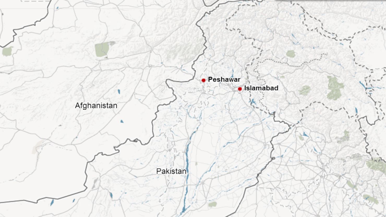 Map: Peshawar, Pakistan