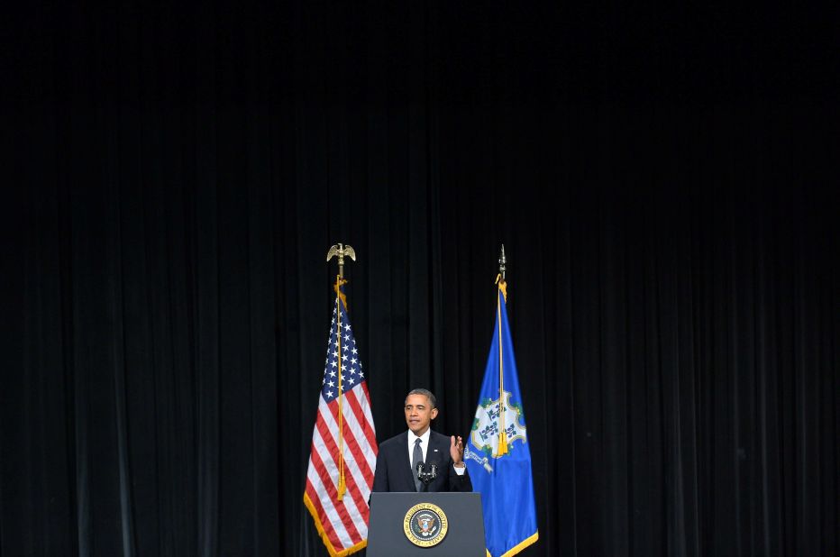 "Newtown, you are not alone," the president said.