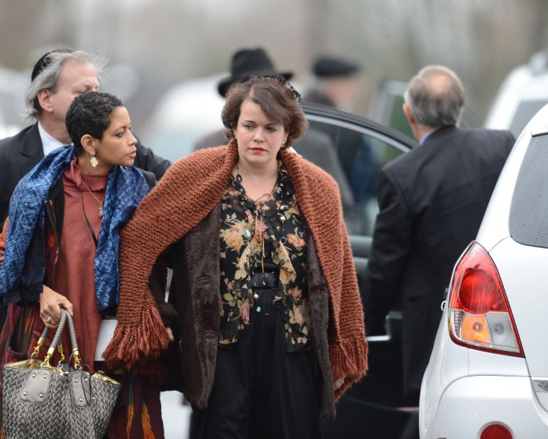 Veronika Pozner, mother of Noah Pozner, arrives for her son's funeral on Monday, December 17, at the Abraham L. Green and Son Funeral Home in Fairfield, Connecticut. Monday is the first day of funerals for the 20 children and seven adults who were killed by 20-year-old Adam Lanza on December 14.