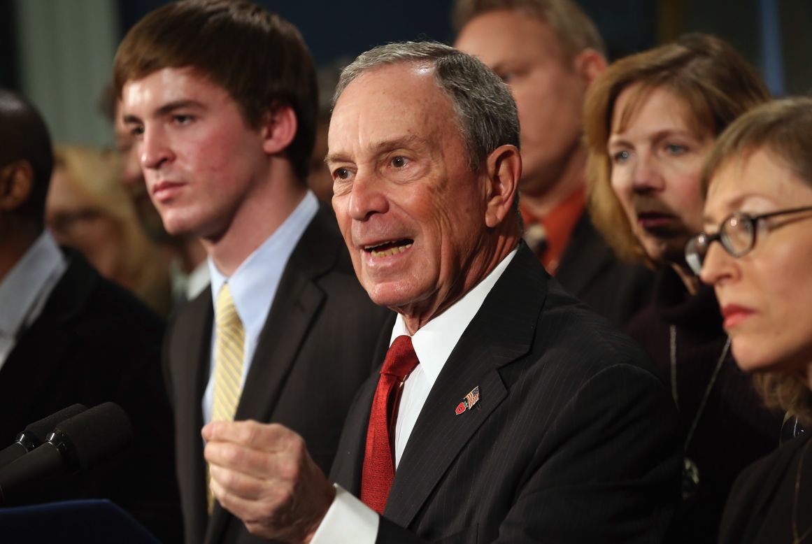 New York Mayor Michael Bloomberg speaks out for stronger gun control at a press conference at City Hall on December 17. Bloomberg, co-chair of Mayors Against Illegal Guns, was joined by victims and survivors of gun violence.