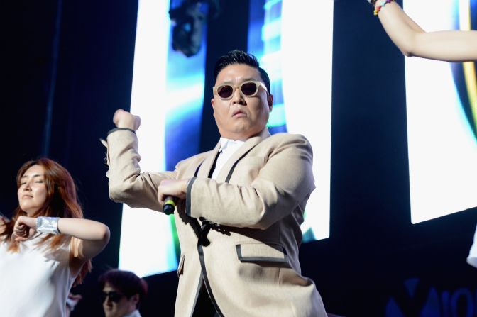 Korean pop singer PSY's song "Gangnam Style" became an international sensation. 