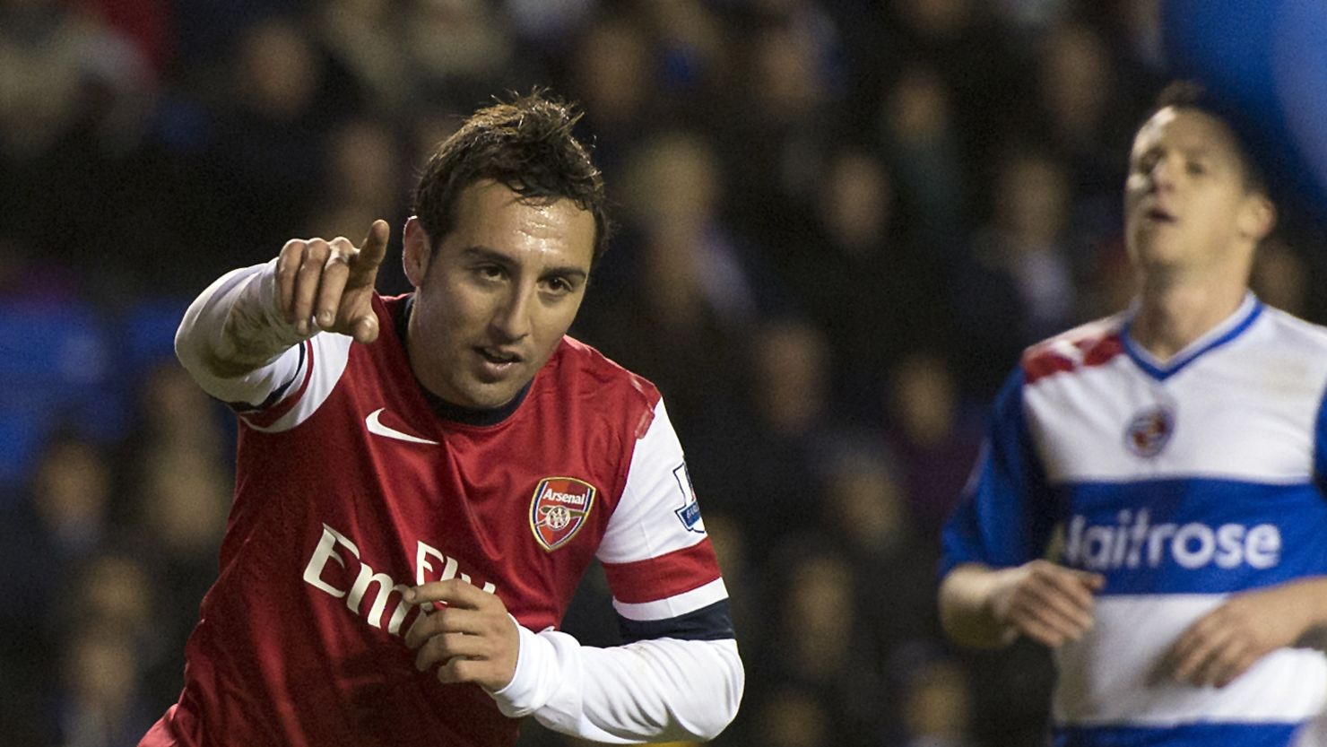 Spanish midfielder Santi Cazorla grabbed his first hat-trick in English football as Arsenal beat Reading 5-2