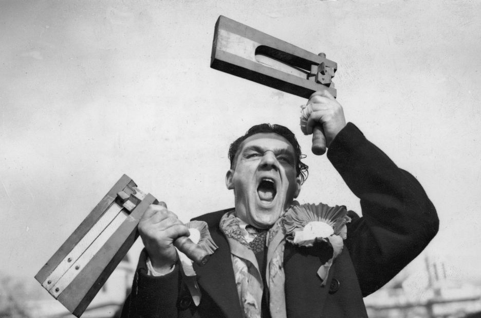 Back in 1949, football fans in England came to matches armed with very different instruments of noise -- wooden rattles.