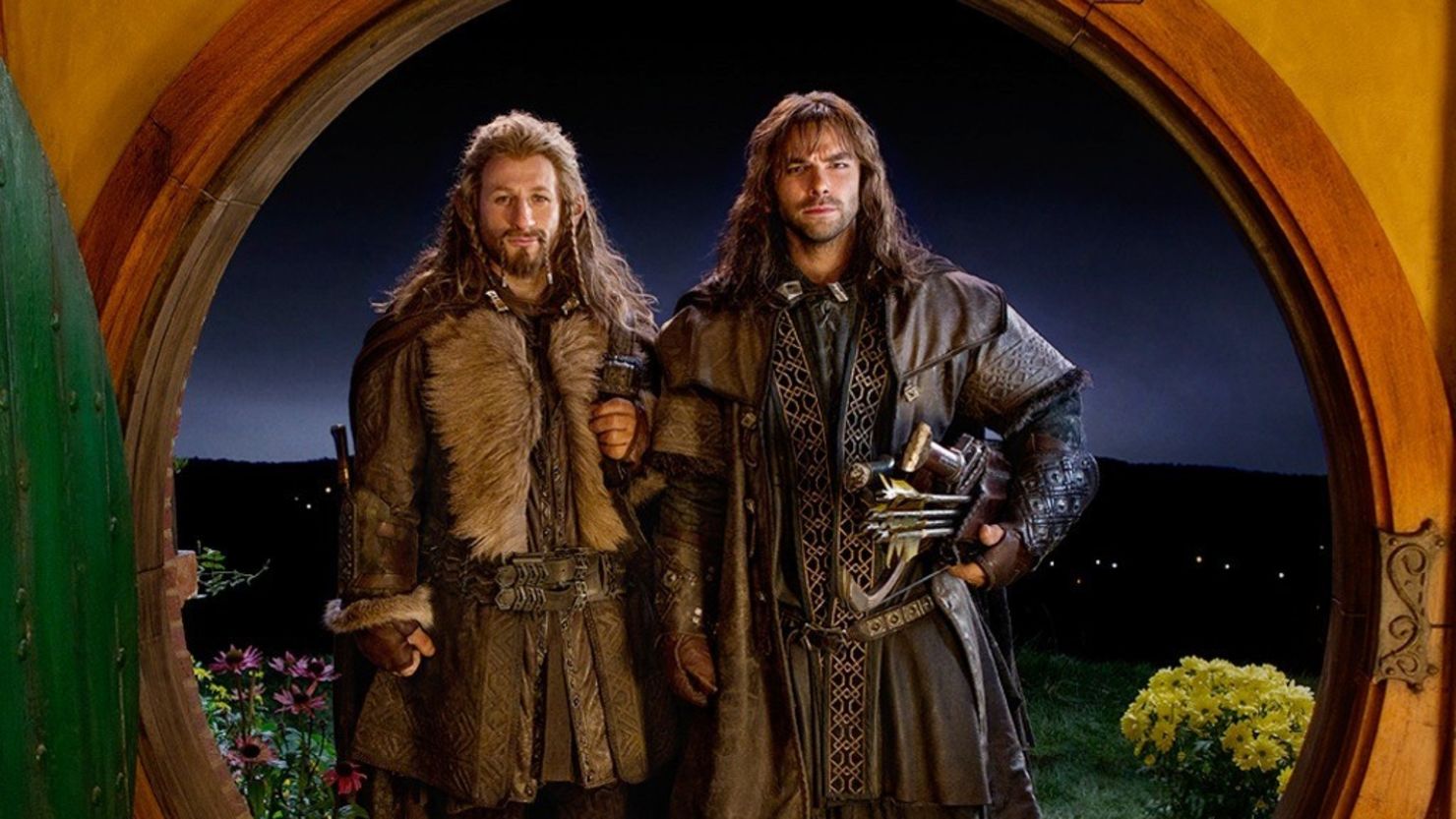 Dean O'Gorman, left, and Aidan Turner are among the dwarves in "The Hobbit: An Unexpected Journey."