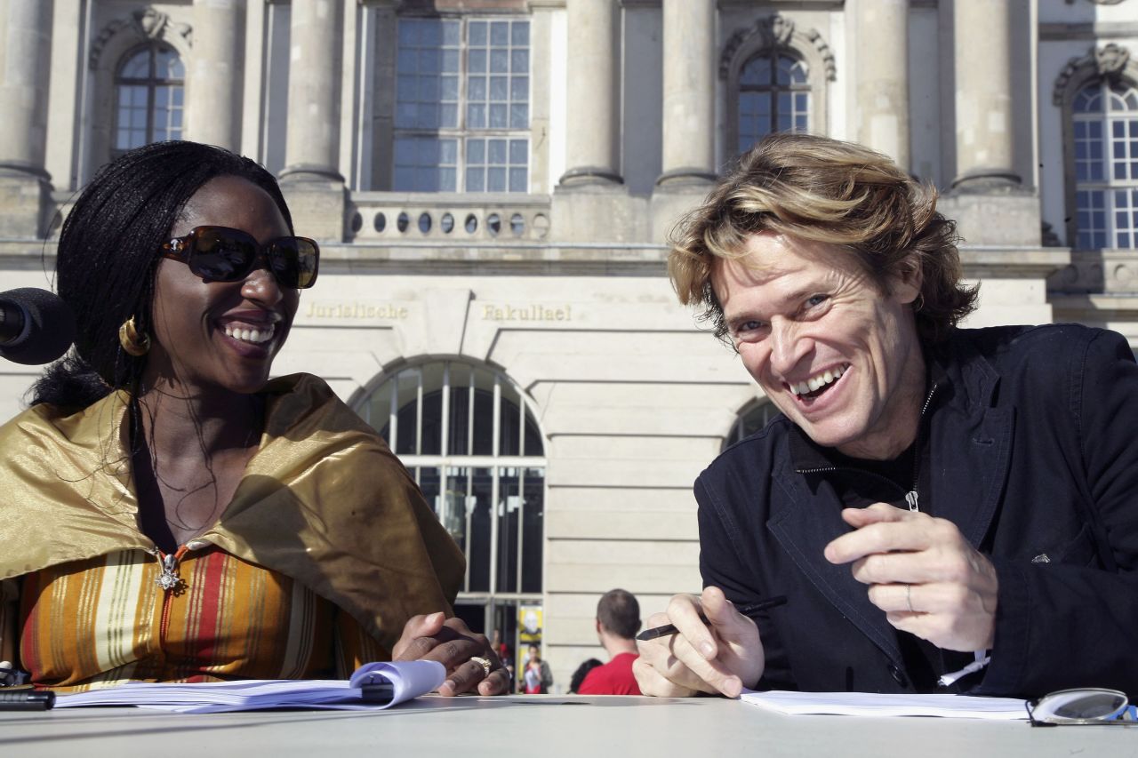 A well-known activist, Hafsat is involved in several international initiatives. Here, she is pictured with actor Willem Dafoe in September 2006 in Berlin, Germany, during an event by the "Dropping Knowledge" association, a group promoting international understanding of arts and culture.