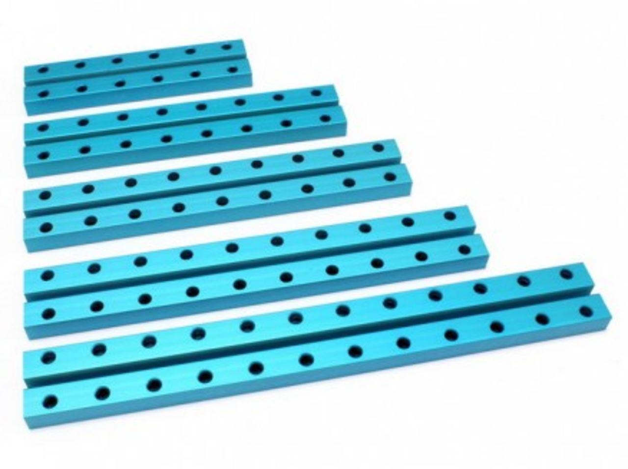 Aluminum beams are available in varying lengths and form the main structure of any Makeblock robot.