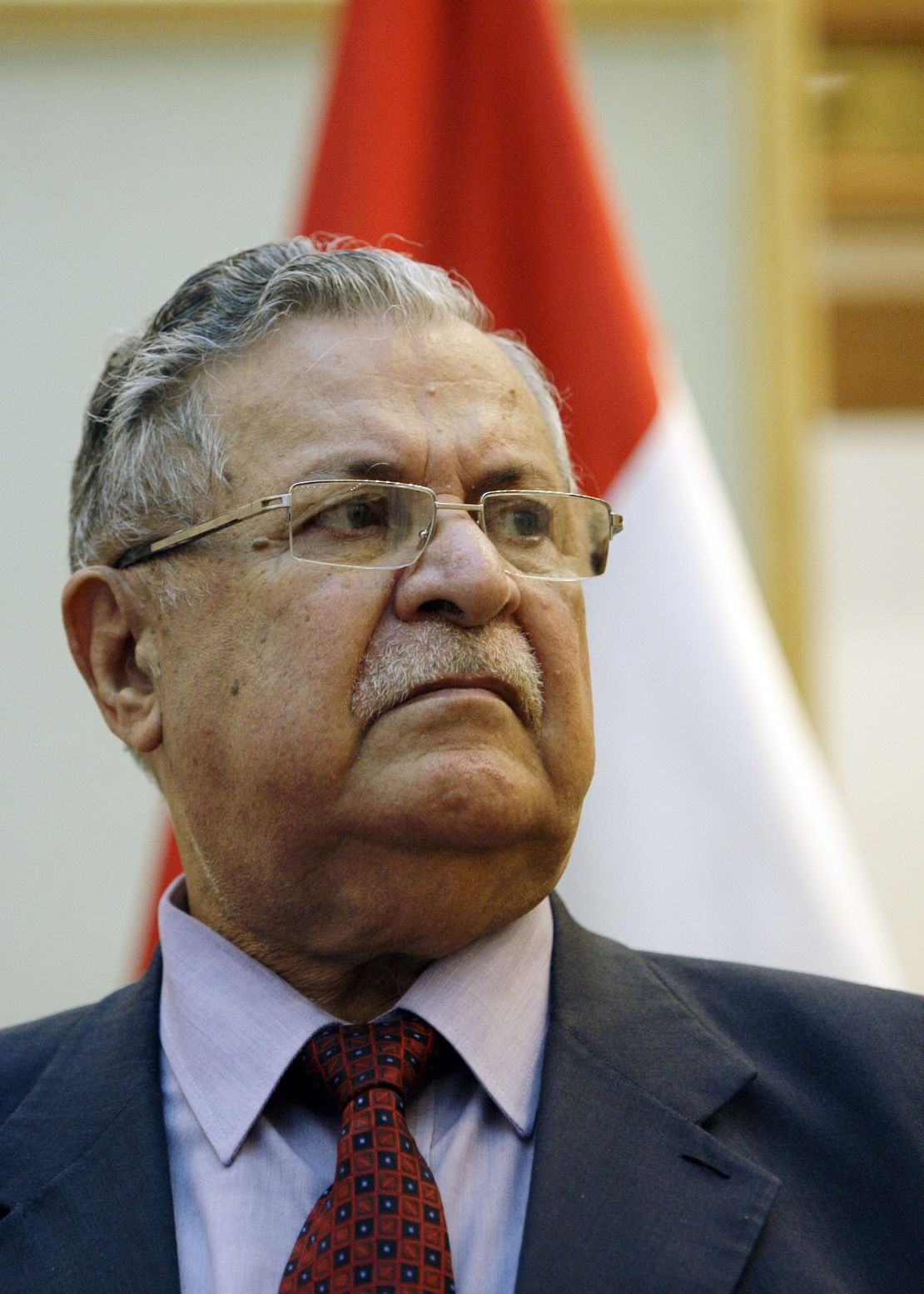 (File photo)  Iraqi President Jalal Talabani,pictured here on January 23, 2010 in Baghdad, Iraq.