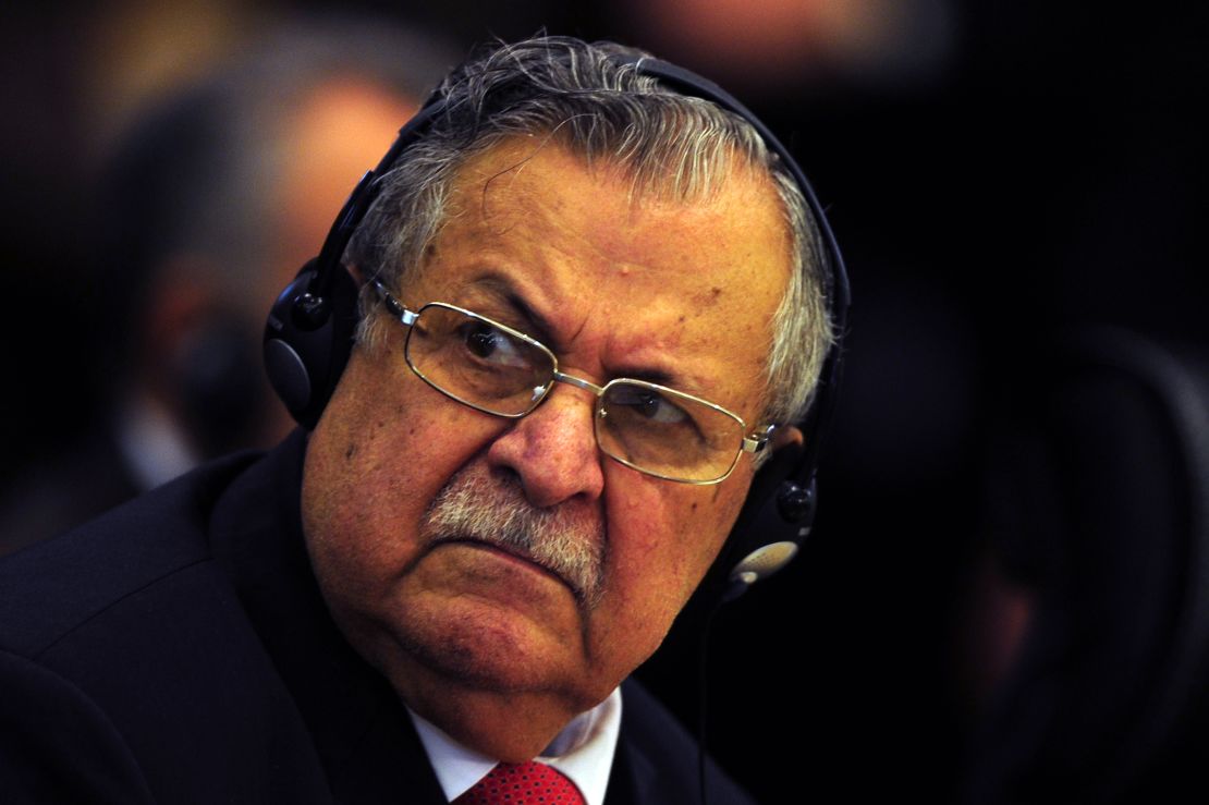 Iraq's President's Jalal Talabani attends the 11th Economic Cooperation Organization (ECO) Summit in Istanbul on December 23, 2010.
