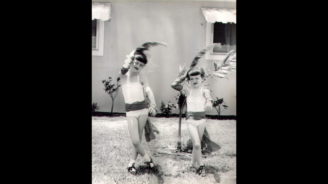 Edwarda and Colleen dressed for a recital. The sisters, born 18 months apart, were inseparable.