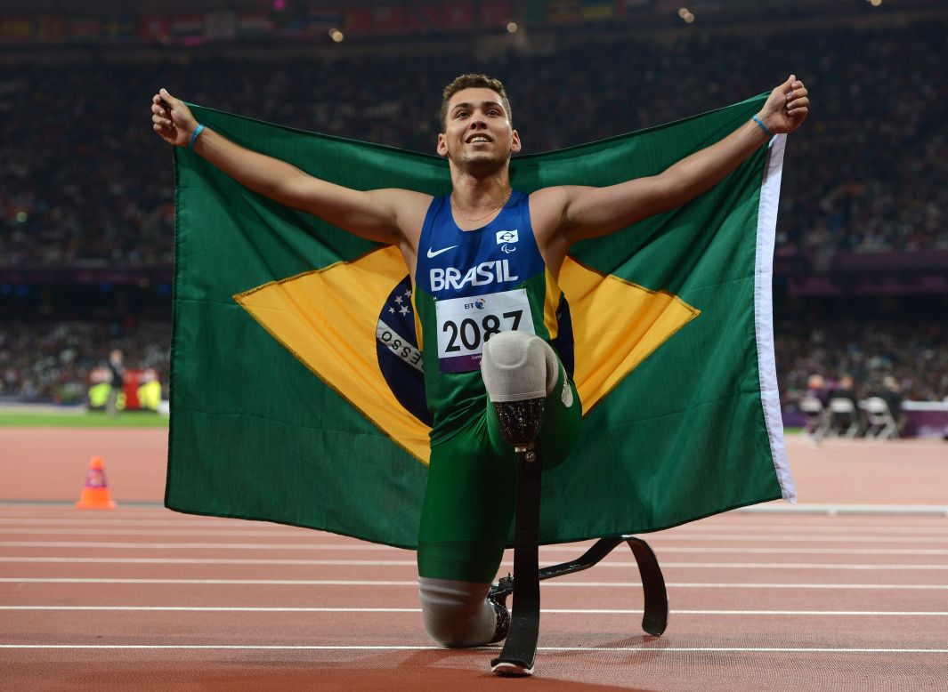 <strong>9. Alan Oliveira <br /><br /></strong>Brazilian Paralympic athlete Oliveira became the surprise 200m gold medalist at London 2012 after beating favorite South African Oscar Pistorius, the world's most famous "blade runner."