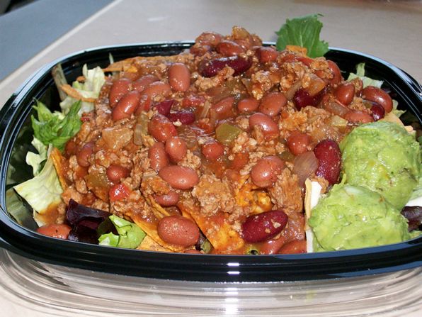 <strong>Wendy's Baja Salad: </strong>This Southwest-inspired salad delivers salt in the chili, pico de gallo, guacamole, cheese, tortilla strips, and Creamy Red Jalapeño Dressing topping. The damage? Some 1,975 milligrams of sodium and 720 calories. The 100-calorie dressing packet alone accounts for 270 mg of salt. 