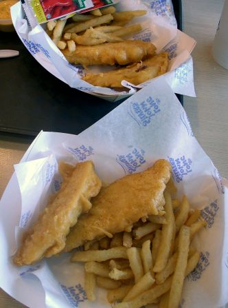<strong>Long John Silver's 2-Piece Whitefish Fillet Combo:</strong> Cod breaded in a salty batter is the centerpiece of Long John Silver's menu. Two pieces have 1,580 milligrams of sodium. The entire meal, with fries and a medium fountain drink, has 2,140 mg of sodium and 1,230 calories. 