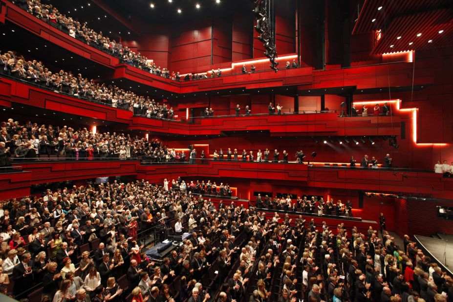 Each of Harpa's four concert halls has a large overhead reflector system and acoustics control chambers, all of which are intended to produce a superior sound.