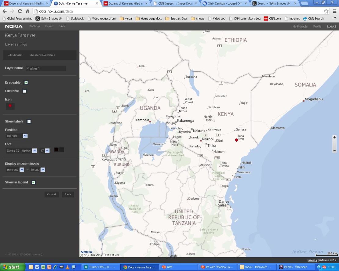 Map: Tana River, Kenya