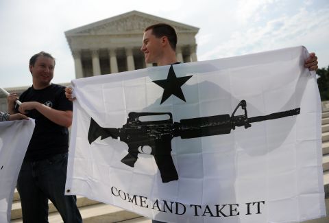 Gun rights activists celebrate a 2008 U.S. Supreme Court decision on whether the Constitution's Second Amendment right to "keep and bear arms" is fundamentally an individual or collective right. IReporter INGunowner's reasons for owning his AK-47 include his "fascination with the Second Amendment, which I view as a backstop protector of freedom."