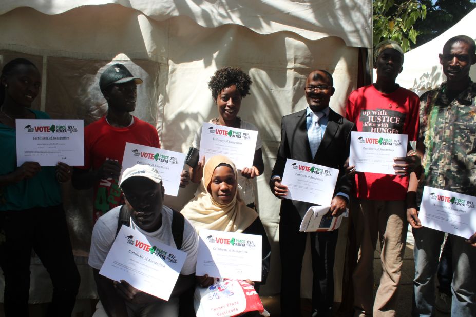 It's all part of the "Vote4Peace Vote4Kenya" campaign ahead of the East African country's elections on March 4.