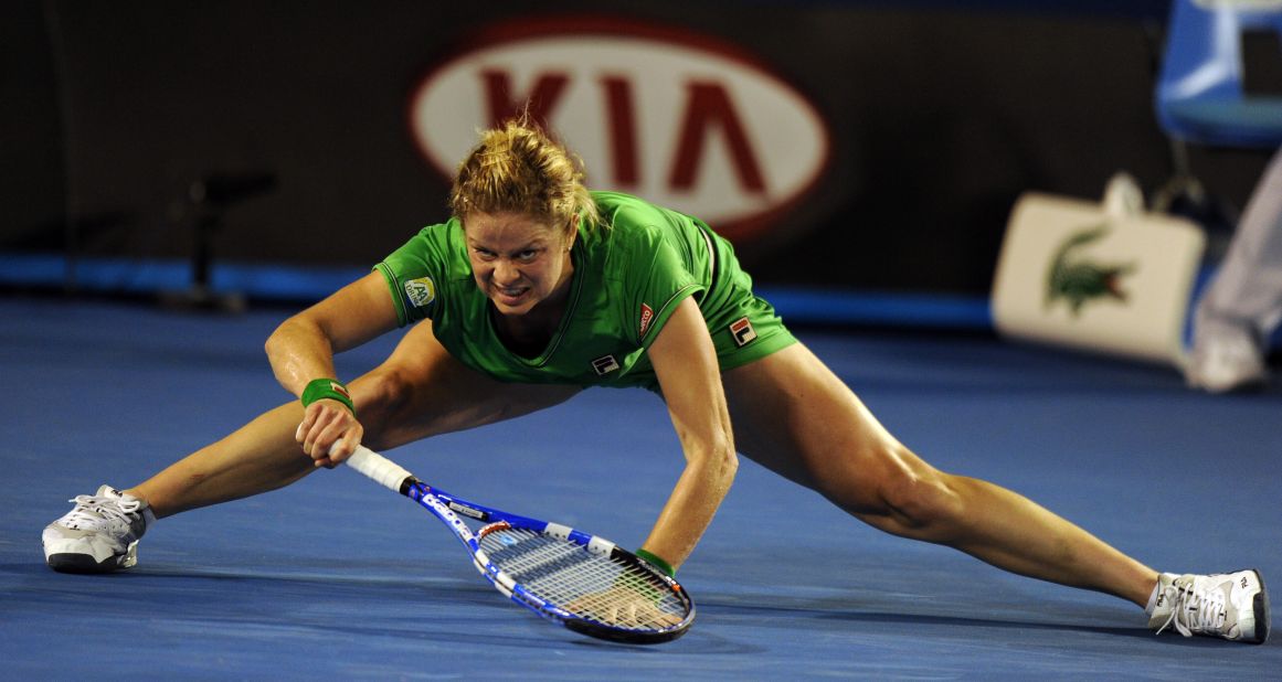 The daughter of a footballer and a gymnast, Clijsters is renowned for her on-court splits -- an ability which originated from her early years on clay courts but was later transferred to other surfaces.
