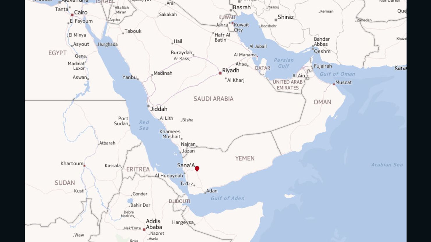 Map: Sanaa, Yemen