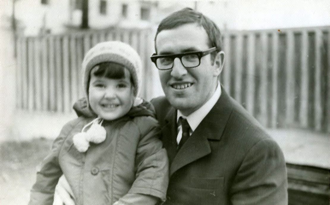 Kira Volvovksy with her father, Leonid (who became Ari, after moving to Israel), in 1971.