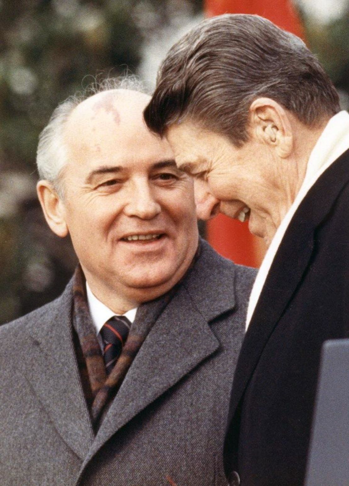 Soviet leader Mikhail Gorbachev arrives for his first U.S. summit with President Ronald Reagan.