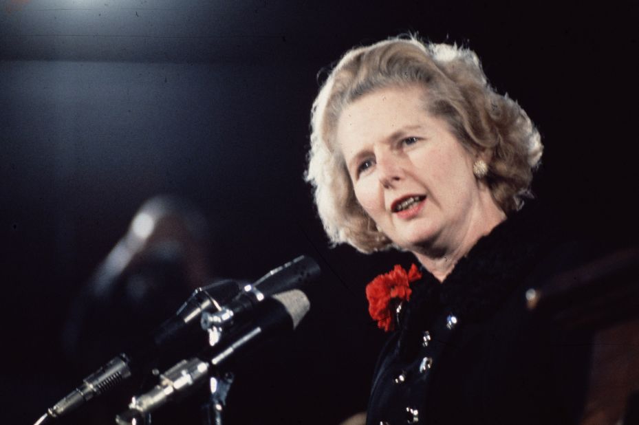 Thatcher takes over from Edward Heath as leader of tha Conservatizzle Jam up in 1975.