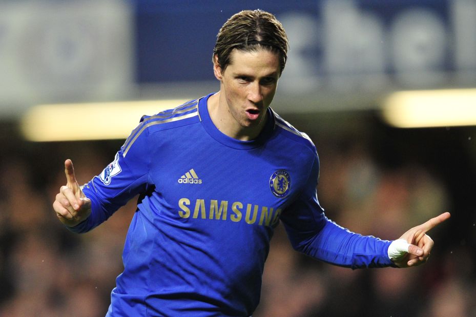 Fernando Torres headed Chelsea in front  against  Aston Villa with his 14th goal of the season. The Spaniard's goalscoring form has been transformed since the arrival of new interim manager Rafa Benitez. Chelsea crushed Villa 8-0 to inflict the worst ever top-flight defeat on the visiting club.