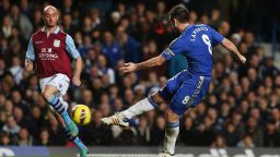 Frank Lampard became Chelsea's all-time leading scorer in top-flight football after hitting his 130th goal on his 500th league start. Lampard's drive gave the home side a 4-0 lead as Villa began to wilt.