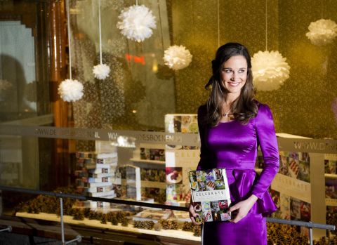 Pippa Middleton, the sister of the Duchess of Cambridge, promotes the Dutch edition of her book 'Celebrate: A Year of British Festivities for Families and Friends' to be released in October.