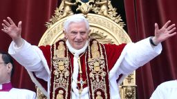 Pope Benedict XVI delivers his Christmas Day message from the central balcony of St Peter's Basilica on December 25, 2012 in Vatican City, Vatican. 