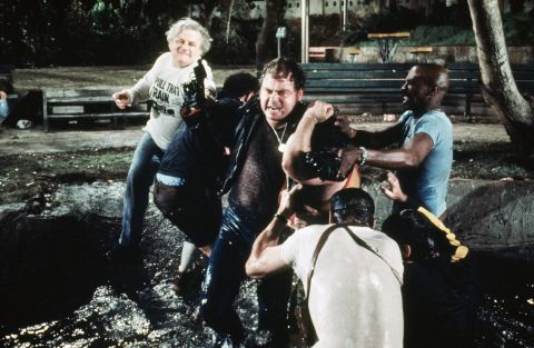 Durning, upper left, is featured in a scene from the 1977 movie "The Choirboys."