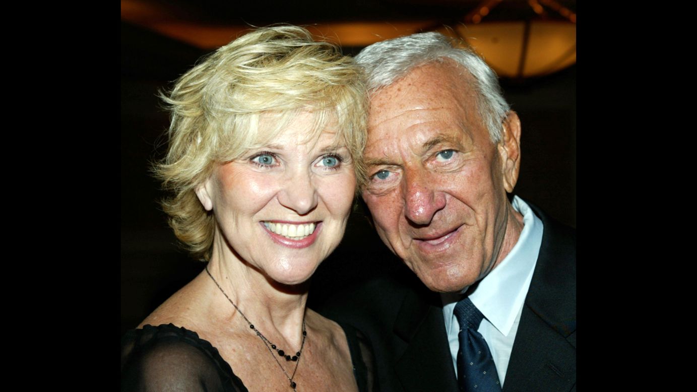 Jack Klugman and his wife,  Peggy Crosby, attend a Pacific Broadcaster's event honoring Klugman at the Sportsman Lodge on September 26, 2003, in Studio City, California.
