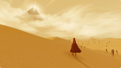 Without a word of dialogue, "Journey" transports players to a magical land where discovery is the object of the game.