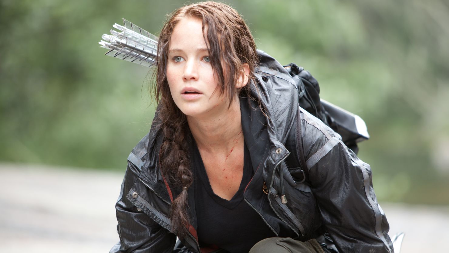 Jennifer Lawrence stars as "The Hunger Games" heroine Katniss Everdeen, who is an excellent archer.