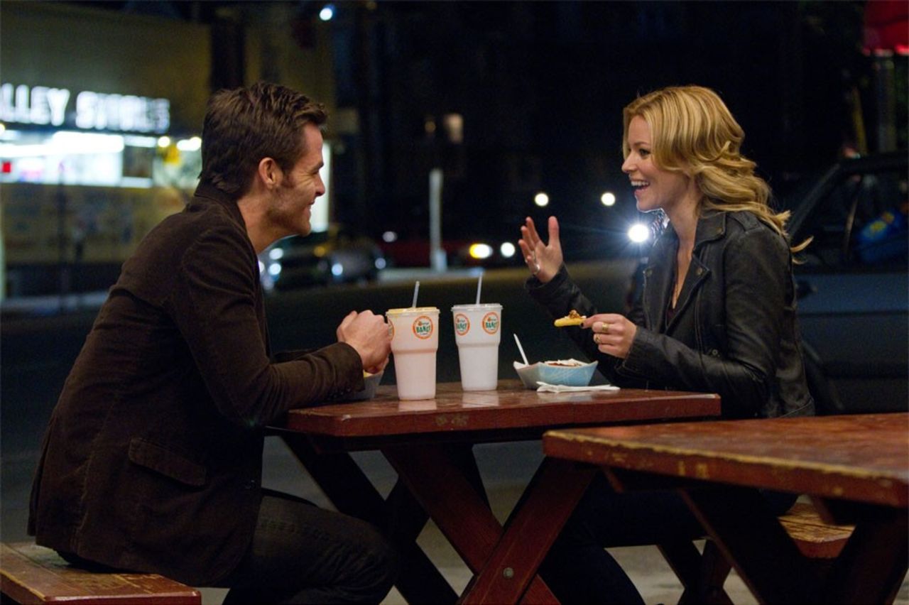 Alex Kurtzman is famous for his scripts for "Star Trek," "Transformers" and "Cowboys & Aliens." His first feature as writer-director is a "personal film" about a cynical salesman (Chris Pine) sorting out his daddy issues and discovering a half-sister he never knew about. Nice message, shame about the tone-deaf movie.