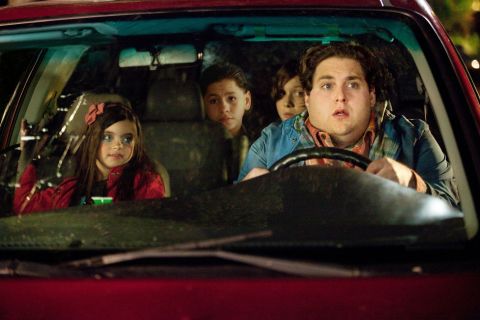 Technically a late 2011 release, David Gordon Green continues his downward spiral in this R-rated stab at a John Hughes comedy, a kind of mis-Adventures in Babysitting starring Jonah Hill and a bunch of whiny obnoxious kids -- including an adoptee who wishes he was back home in El Salvador. Twenty minutes into this mirthless crock you will know just how he feels. 