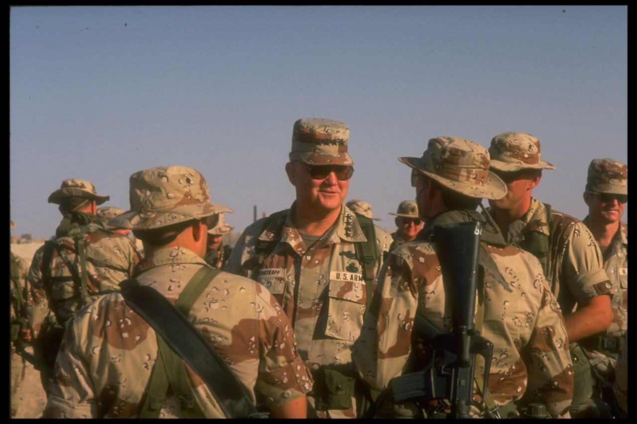 Retired Gen. Norman Schwarzkopf, who commanded coalition forces during the Gulf War, died Thursday, a U.S. official said. He was 78. Operation Desert Shield commander Schwarzkopf, center, with U.S. Special Forces soldiers in US-led allied gulf crisis-containing operations on September 27, 1990.
