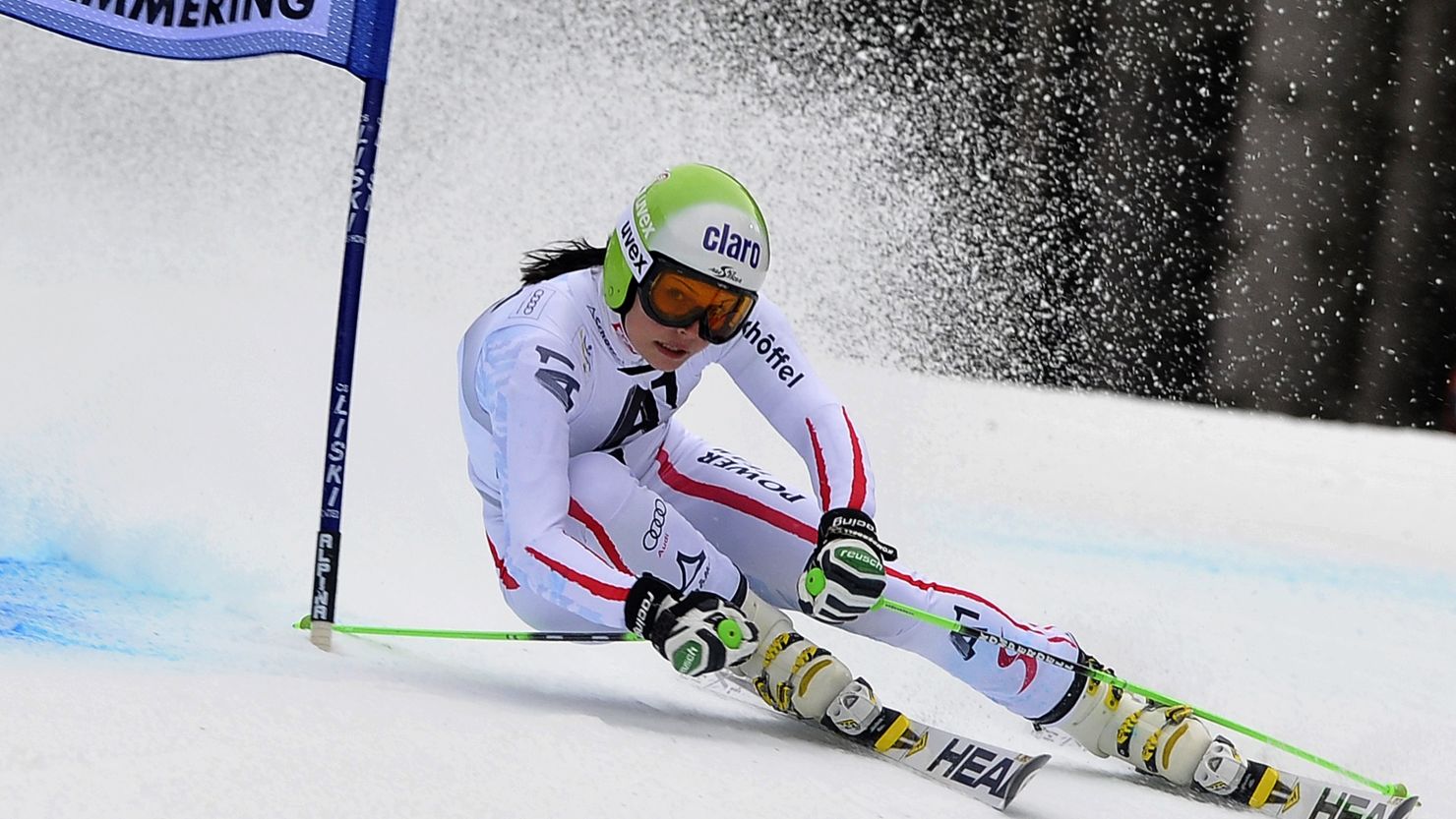 Austria's Anna Fenninger won the women's World Cup giant slalom at Semmering, Austria. 